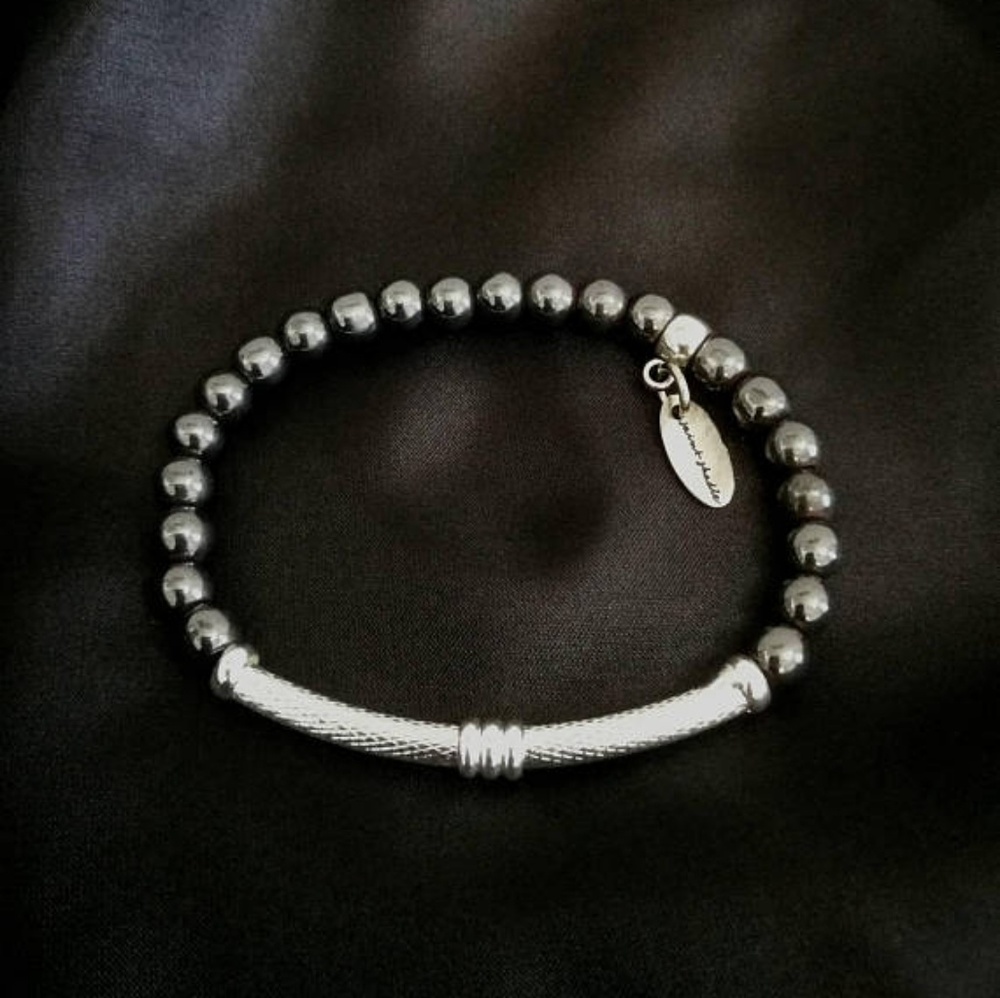 Handmade: Hematite Gemstones Unisex Bracelet